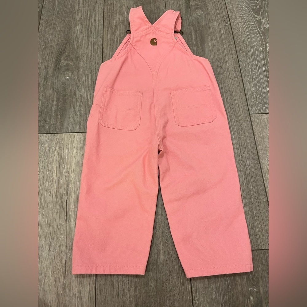 Carhartt CM9712 - Loose Fit Canvas Bib Overall - Toddler Girls 18 Mo - Picture 6 of 6